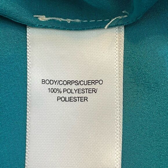 Ramy Brook One Shoulder Midi Dress Teal Crepe Bow Detail M - Picture 9 of 11